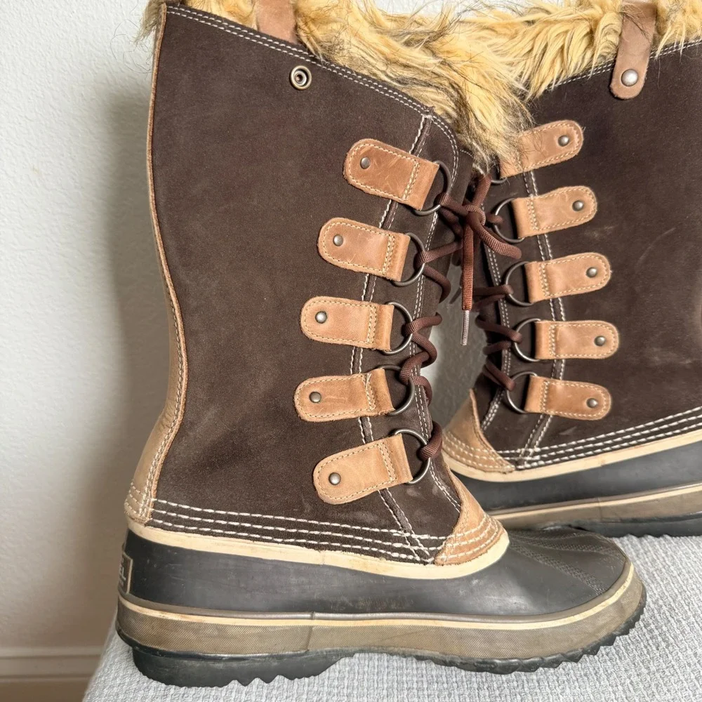 Sorel Joan of Arctic Waterproof Winter Boots Brown Suede USA 11 NL1540-248